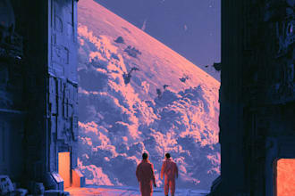 draw concept art for science fiction