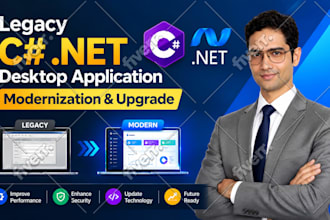 modernize and upgrade your legacy c sharp, dot net windows desktop application