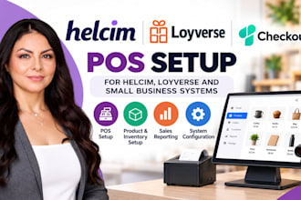 set up helcim pos and configure checkout and inventory
