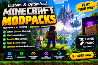 create, fix, and optimize custom minecraft modpacks