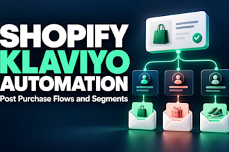 set up shopify klaviyo post purchase flows and customer segments
