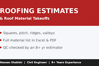 do roofing and siding material takeoff and xactimate estimates
