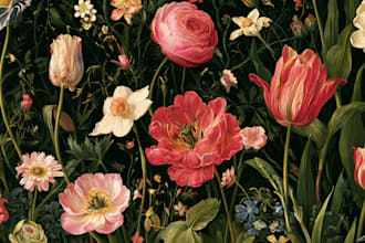 draw elegant botanical and floral illustrations