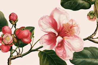 create custom plant and floral illustrations