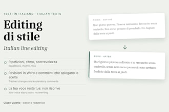 italian line editing editing di stile