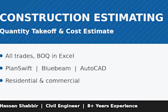 do quantity takeoff, material takeoff and cost estimation using planswift