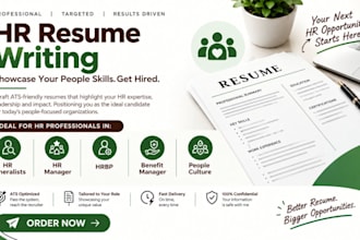 write human resource resume, HR generalist, manager, people and culture mgr cv