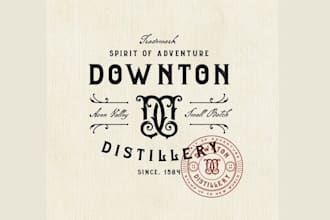 design down ton distillery competition logo