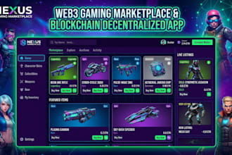 web3 gaming marketplace for digital game assets, blockchain decentralized app