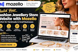 build mozello online fashion jewellery store handmade small business website