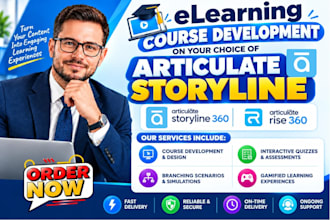 create an interactive courses in articulate storyline 360 rise 360 elearning