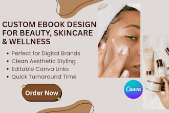 design a custom beauty, skincare and wellness ebook in canva