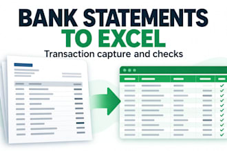 convert bank statements to excel with transaction checks