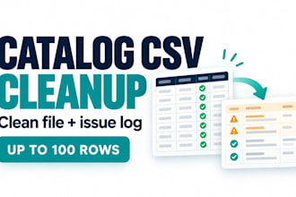 clean and validate your product catalog CSV
