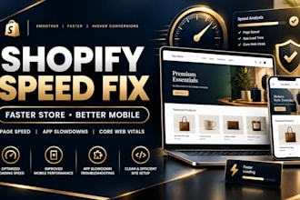 fix shopify store speed,optimize mobile performance remove app related slowdowns