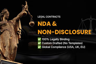 be your lawyer for legal contract legal writing nda mou business contract lawyer
