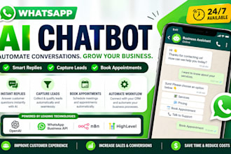 build whatsapp ai chatbot and whatsapp automation for your business