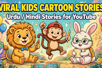 write  cartoon story in urdu hindi for youtube