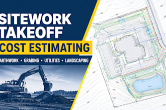 design civil site grading, drainage utility plans earthwork takeoffs and layout