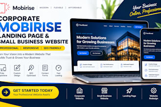 build corporate mobirise landing page small business website development