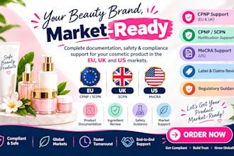 arrange fda mocra cosmetic product safety report eu uk scpn cpnp