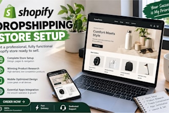 do shopify dropshipping  store setup