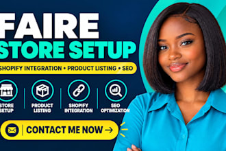 setup faire wholesale marketplace store product listing shopify integration SEO