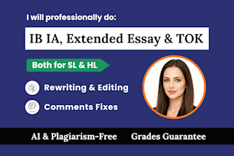 do ib ia and extended essay for sl and hl
