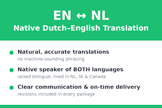 translate english to dutch and dutch to english natively
