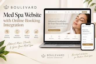 build a boulevard med spa website with online booking integration