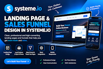 design a high converting systeme io landing page