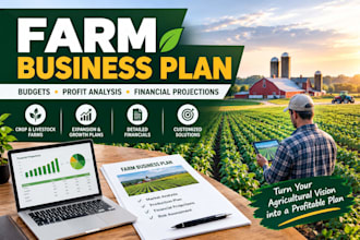 create a professional farm business plan and agricultural project proposal