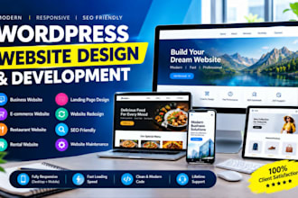 build wordpress website design, development, booking, rental website