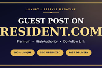 publish your article on resident magazine