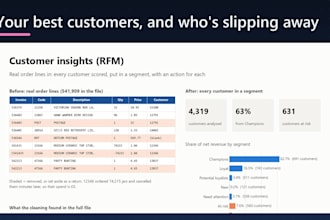 do shopify sales analysis, customer segmentation and excel dashboards