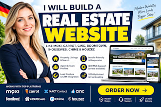 build moxi carrot ixact cinc boomtown ihouseweb chime houzez real estate website