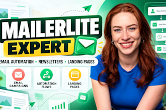 setup mailerlite email automation, newsletter, landing page and email campaign