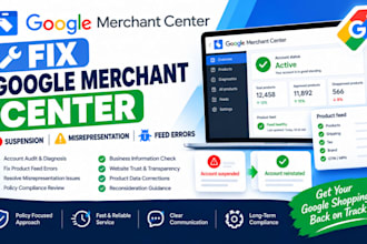 fix google merchant center suspension, misrepresentation and feed errors