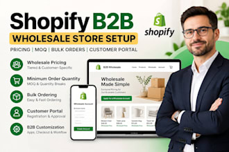 set up shopify b2b wholesale pricing moq bulk orders and customer portals