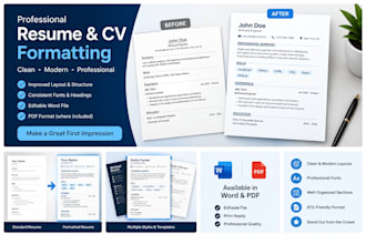 format and professionally edit your resume or CV
