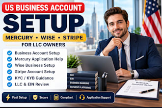 help with mecury wise stripe us business acount setup for llc owners
