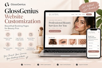customize your glossgenius booking website for your beauty business