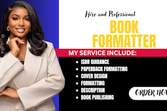 do book formatting, print book formatting, interior layout design