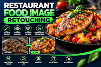 professionally retouch restaurant food images