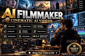 create a cinematic ai film or ai short film as your professional ai filmmaker