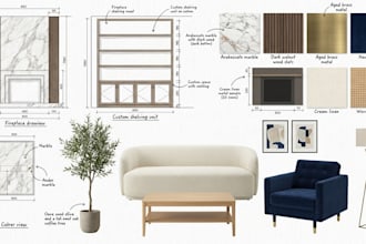 do ikea pax moodboard interior design for bedroom, livingroom with shopping list