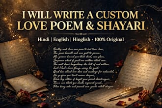write heartfelt hindi english poetry and shayari for your love story