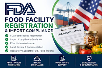 handle fda food facility registration and food import compliance