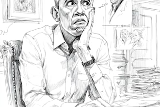 draw digital political cartoon sketch