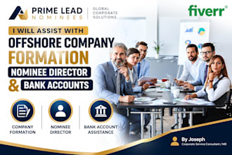 assist with offshore company formation nominee director and bank accounts